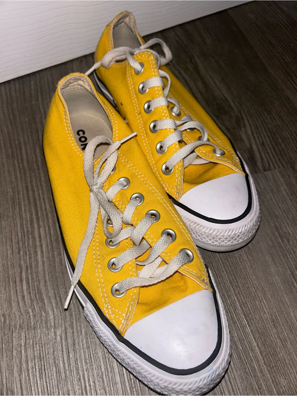 Converse Yellow Low-Top Canvas Sneakers